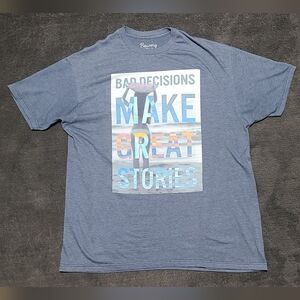 Bowery supply‎ Co. Graphic tee BAD DECISIONS MAKE GREAT STORIES bikini XL